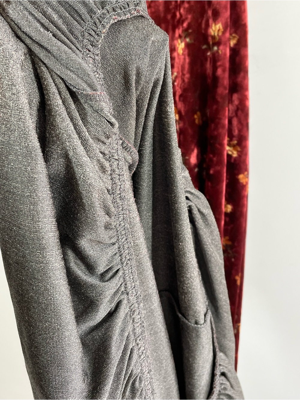 Lait Collection Velvet Floral Maxi Dress Cottagecore Whimsigoth Romantic Large - Picture 13 of 16